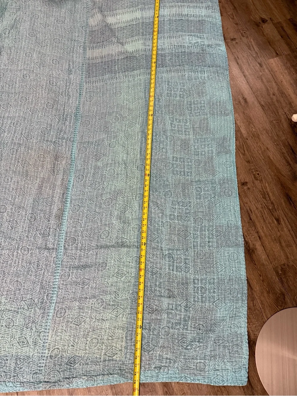 Handmade Twin 79”x51” Kantha Quilt